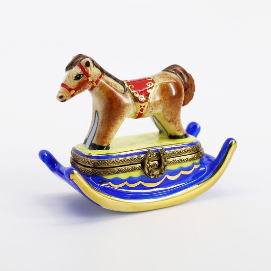 Picture of Limoges Porcelain Rocking Horse Trinket Box 