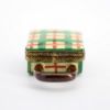 Picture of Limoges Porcelain Holiday Tartan Purse Trinket Box with Surprise Lipstick Inside 