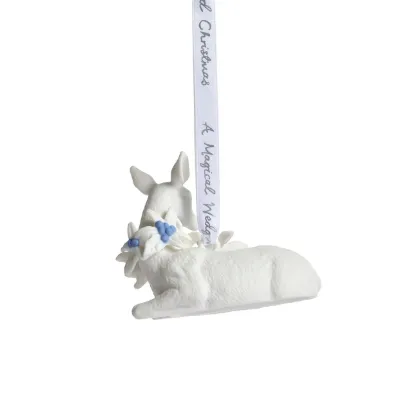 Picture of Wedgwood Christmas Baby's First "Deer" Ornament 2023 Blue