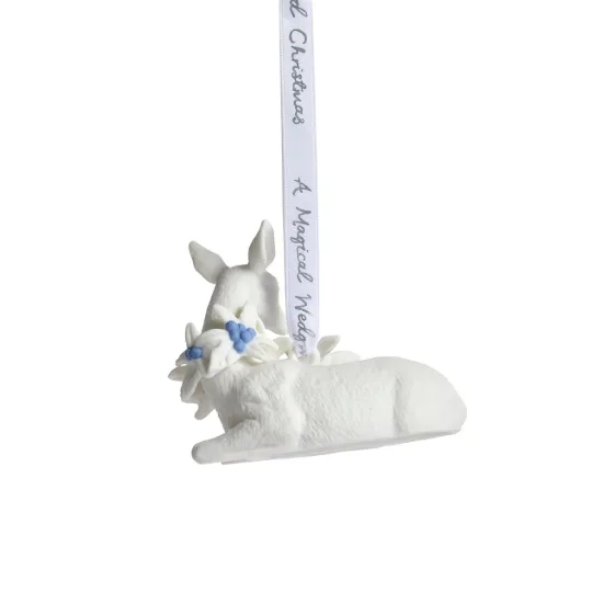 Picture of Wedgwood Christmas Baby's First "Deer" Ornament 2023 Blue