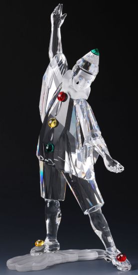 Picture of Swarovski - 99 Pierrot Plaque And Green Flower