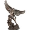 Picture of Archangel Saint Michael Standing on Rocks with Drawn Sword Figurine