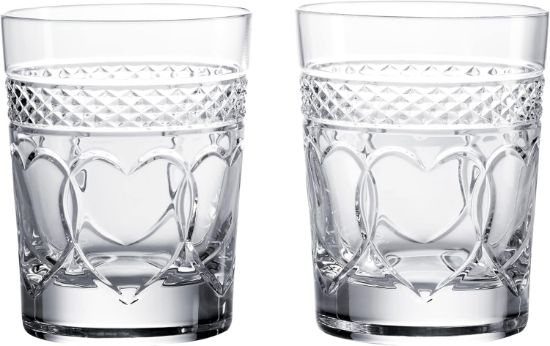 Picture of Waterford - Set of 2 Clear Times Square 2023 Gift of Love,  Double Old Fashion Glasses