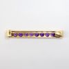 Picture of Antique 14k Yellow Gold & Amethysts Bar Brooch
