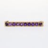 Picture of Antique 14k Yellow Gold & Amethysts Bar Brooch
