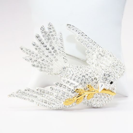 Picture of Vintage Joan Rivers Pavé Crystal 'Dove of Peace' Brooch