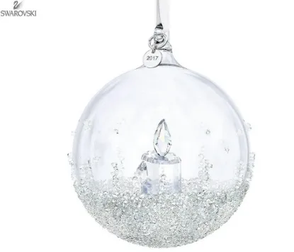 Picture of 2017 Ball Ornament With Candle Inside Crystal