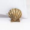 Picture of Antique 14k Yellow Gold Scallop/Clam Shell Brooch/Pendant 