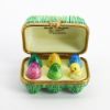 Picture of Limoges France Carton of Loose Easter Eggs with Hatching Chick Trinket Box 