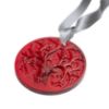 Picture of Lalique 2019 Annual 'Renne' Reindeer Ornament in Rouge/Red 