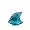 Picture of Lalique Fish Sculpture - Turquoise Crystal