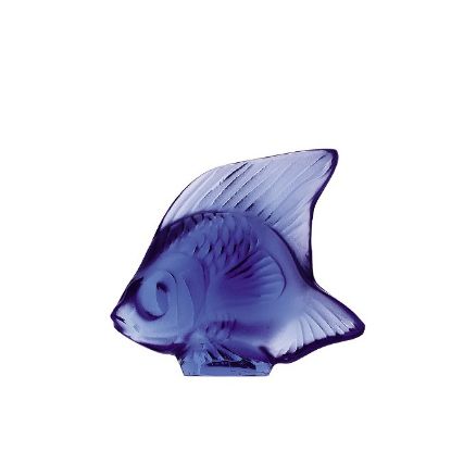Picture of Lalique Fish Sculpture - Sapphire Blue