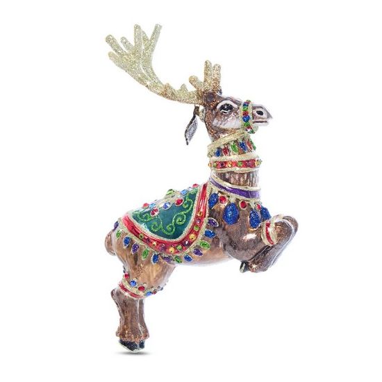 Picture of Jay Strongwater Santa's Reindeer 'Dasher' Blown Glass Ornament - First in Series 