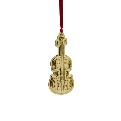 Picture of Wallace 2023 2nd Edition 24k gold plated Violin Ornament, NEW in Box