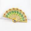 Picture of 18k Yellow Gold Enamel & Gemstone Fan Brooch