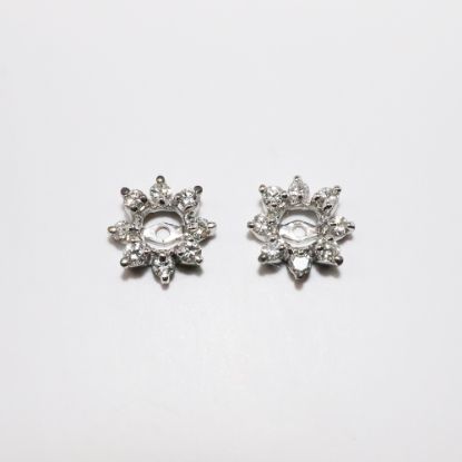 Picture of 14k White Gold Diamond Earring Jackets 