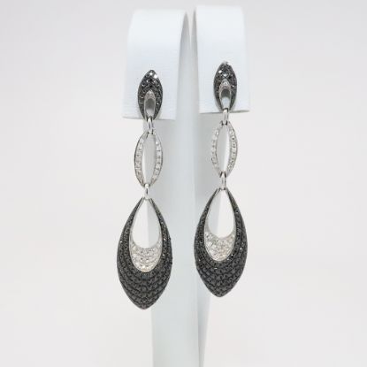 Picture of 14k White Gold Diamond Dangle Earrings 
