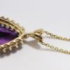 Picture of 14k Yellow Gold Amethyst & Diamond Necklace 