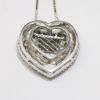 Picture of 14k White Gold Diamond Convertible Heart Necklace 