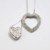 Picture of 14k White Gold Diamond Convertible Heart Necklace 