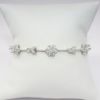 Picture of 14K White Gold Diamond Flower Bracelet 
