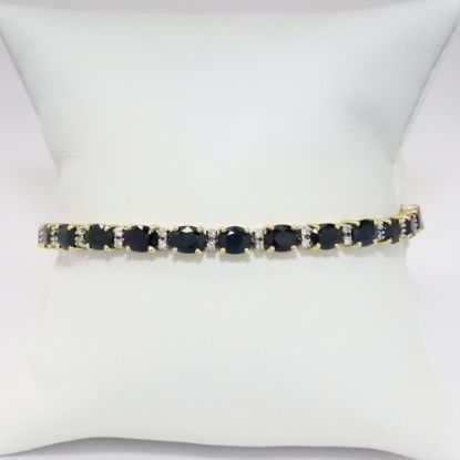 Picture of 14k Two Tone Gold Sapphire & Diamond Bracelet 