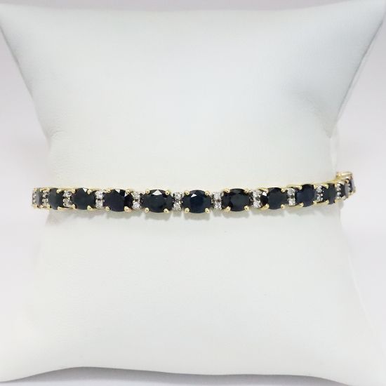 Picture of 14k Two Tone Gold Sapphire & Diamond Bracelet 