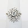 Picture of 14k White Gold Diamond Flower Ring 