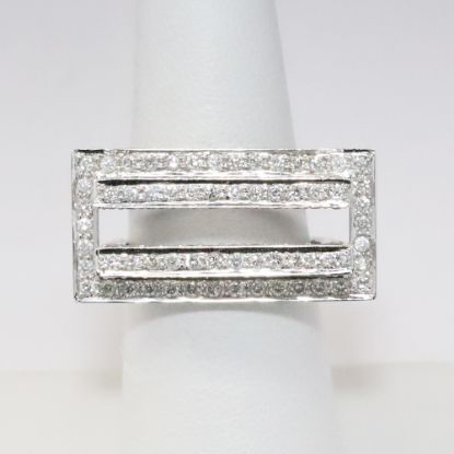Picture of 18k White Gold Diamond Abstract Ring 