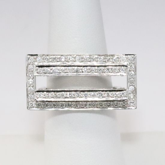 Picture of 18k White Gold Diamond Abstract Ring 