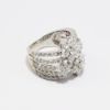 Picture of 14k White Gold Diamond Flower Ring 