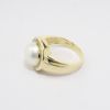 Picture of 14k Yellow Gold Cultured Pearl & Diamond Ring 