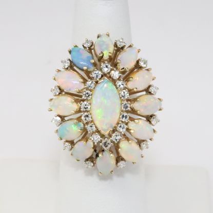 Picture of 14k Yellow Gold Opal & Diamond Ring 