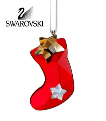 Picture of Red Crystal Twinkling Stocking Ornament with Original Box #1054568