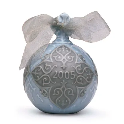 Picture of Lladro Porcelain Blue 2005 Cantata Bauble/Ball Annual Ornament