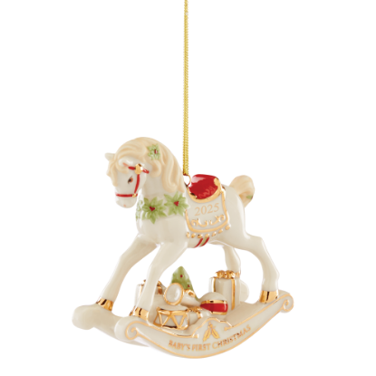 Picture of Lenox 2025 Vintage Rocking Horse 'Baby's First Christmas' Ornament