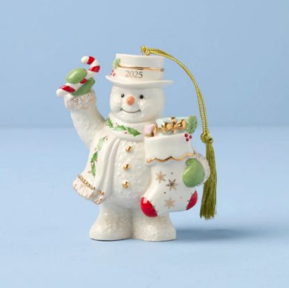 Picture of Lenox 2025 Snowman with Stocking Ornament