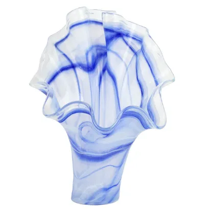 Picture of Vietri Onda Glass Cobalt Fanned Vase