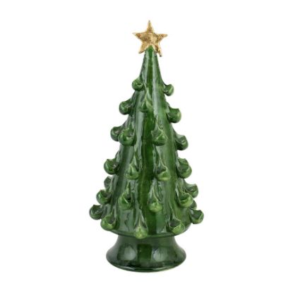 Picture of Vietri Foresta Bianca Medium Green Tree with Gold Star
