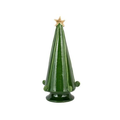 Picture of Vietri Foresta Bianca Medium Green Tree with Swirl