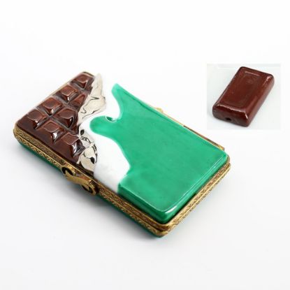 Picture of Limoges France Chocolate Bar Trinket Bar with Surprise Chocolate Inside