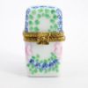 Picture of Limoges Porcelain Perfume Casket with Forget-Me-Not Flowers & Single Perfume Bottle Trinket Box 