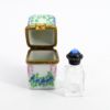Picture of Limoges Porcelain Perfume Casket with Forget-Me-Not Flowers & Single Perfume Bottle Trinket Box 