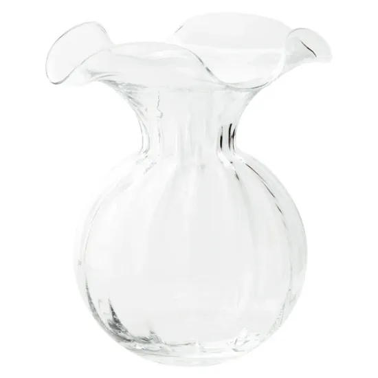 Picture of Vietri Hibiscus Glass Large Bud Vase - Clear