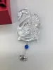 Picture of Waterford 2013 clear crystal 7 Swans Ornament, with Box