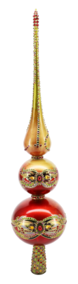 Picture of Jay Strongwater Glass Finial Christmas Tree Topper 