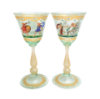 Picture of Pair of Antique Salviati Venetian Wine Glasses 