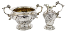 Picture of 1873 London, England Sterling Silver Creamer & Sugar Set by George Fox