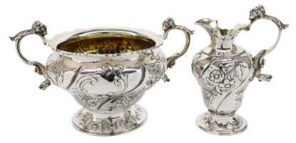 Picture of 1873 London, England Sterling Silver Creamer & Sugar Set by George Fox