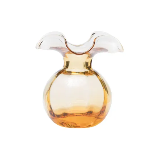 Picture of Vietri Hibiscus Glass Bud Vase - Amber 